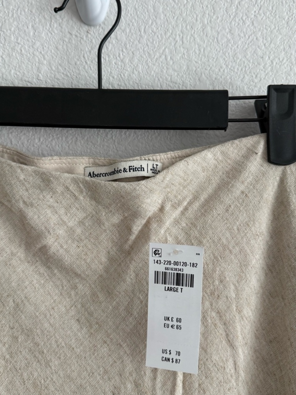 Abercrombie Mid-Rise Linen Blend Maxi Skirt - Picture 4 of 4